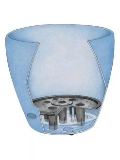 Viva Round Self-Watering Rolling Planter, 17.25” Diameter -Outdoor Garden Supply Store 39325 002