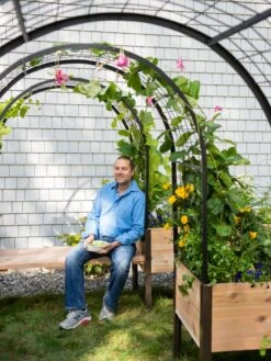 Cedar Bench Kit, Eco-Stained, 48" -Outdoor Garden Supply Store 3 4 crop 8612976 0965