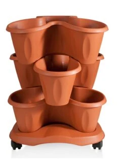 Trifoglio 3-Tier Planter On Wheels -Outdoor Garden Supply Store 3 4 crop 8613625 05V
