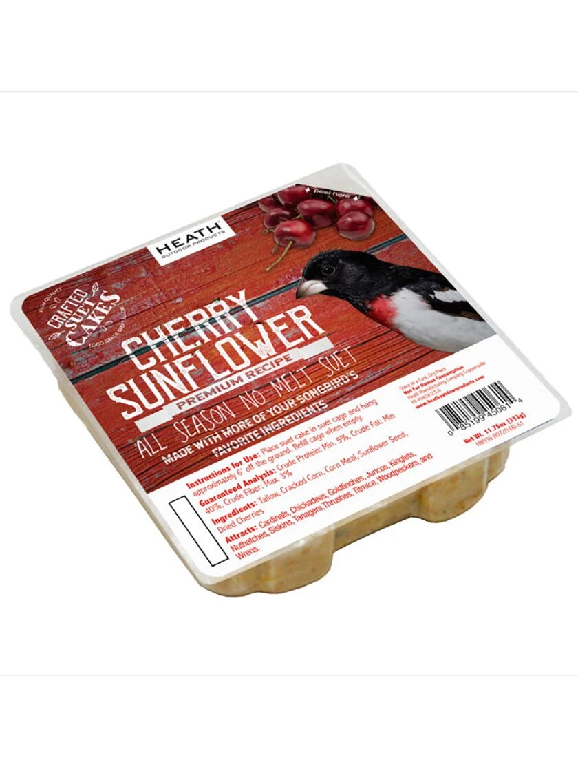 Cherry Sunflower Suet, 11.75 OZ, 12 Pack 1 Cherry Sunflower Suet, 11.75 OZ, 12 Pack