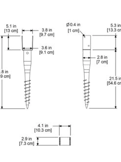No-Dig Ground Screw For Mailpost -Outdoor Garden Supply Store 8587086 02V tif