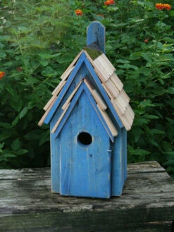 Heartwood Bluebird Manor Bird House -Outdoor Garden Supply Store 8591068bl 03v 1 heartwood bluebird manor bird house blue