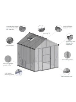 Canopia® By Palram Glory™ Greenhouse, 8' -Outdoor Garden Supply Store 8591547 17v