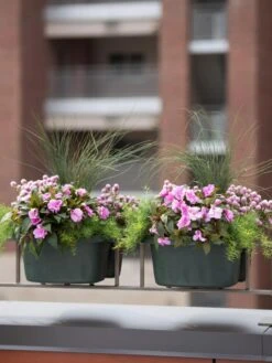 Self-Watering Saddle Railing Planter, 16" -Outdoor Garden Supply Store 8592175GR 2430 tif