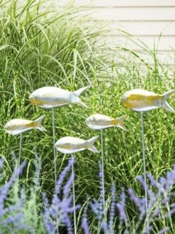 Fish Out Of Water Garden Stakes, Set Of 5 -Outdoor Garden Supply Store 8593672 9131 tif