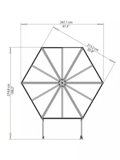 Canopia® By Palram Oasis Hexagon Greenhouse -Outdoor Garden Supply Store 8596238 005V tif
