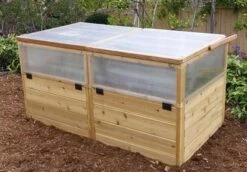 Garden In A Box Cedar Raised Bed With Greenhouse, 3' X 6' -Outdoor Garden Supply Store 8597082 04V tif