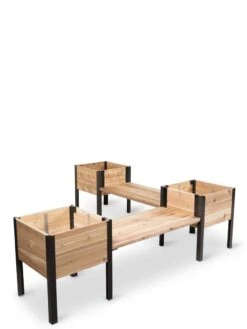 Elevated Cedar Planter Bench Kit, Natural, 90" -Outdoor Garden Supply Store 8597992 10056 tif