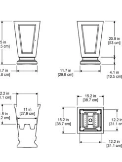 Kensington Self-Watering Tall Patio Planter, 25" 11 Kensington Self-Watering Tall Patio Planter, 25" -Outdoor Garden Supply Store 8598549 07V tif