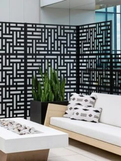 Veradek 3-Panel Privacy Screen Set, Blocks -Outdoor Garden Supply Store 8599185 09V tif