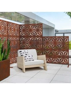 Veradek 2-Panel Privacy Screen Set, Star -Outdoor Garden Supply Store 8599214 05v