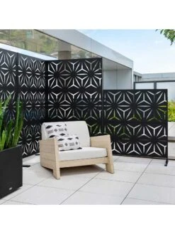 Veradek 2-Panel Privacy Screen Set, Star -Outdoor Garden Supply Store 8599214 09v