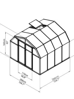 Canopia® By Palram Hobby Gardener Greenhouse, 8' -Outdoor Garden Supply Store 8599331 11V tif