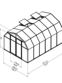 Canopia® By Palram Hobby Gardener Greenhouse, 8' -Outdoor Garden Supply Store 8599332 03V tif
