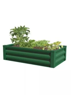 Powder-Coated Metal Raised Garden Bed, 24" X 48" 7 Powder-Coated Metal Raised Garden Bed, 24" X 48" -Outdoor Garden Supply Store 8599393 02V powder coated metal raised garden bed 24x49 forest green