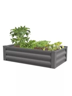 Powder-Coated Metal Raised Garden Bed, 24" X 48" 6 Powder-Coated Metal Raised Garden Bed, 24" X 48" -Outdoor Garden Supply Store 8599393 03 powder coated metal raised garden bed 24x50 gray