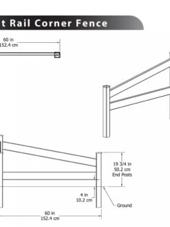 Split Rail Corner Vinyl Fence -Outdoor Garden Supply Store 8599774 03V tif
