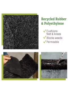 Recycled Rubber Mulch Edging, 12’ X 6” 6 Recycled Rubber Mulch Edging, 12’ X 6” -Outdoor Garden Supply Store 8599854 material GSC