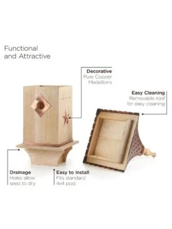 Copper Shingled Roof Bird House 7 Copper Shingled Roof Bird House -Outdoor Garden Supply Store 8600197 03v