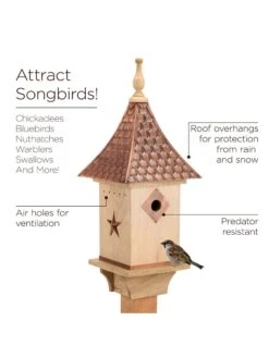 Copper Shingled Roof Bird House 5 Copper Shingled Roof Bird House -Outdoor Garden Supply Store 8600197 04v