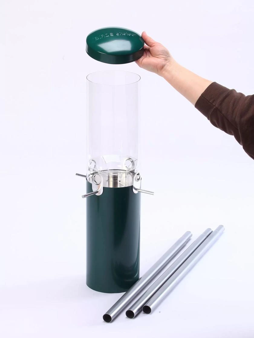 Birds Choice™ Feeder With Squirrel Baffle & Pole 2 Birds Choice™ Feeder With Squirrel Baffle & Pole - Image 2