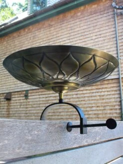 Achla Designs African Daisy Birdbath With Over-the-Rail Bracket -Outdoor Garden Supply Store 8609295 02v