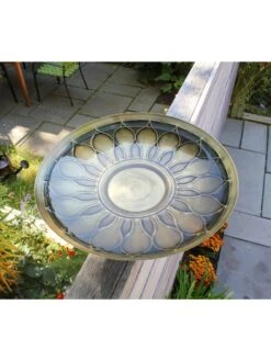 Achla Designs African Daisy Birdbath With Over-the-Rail Bracket -Outdoor Garden Supply Store 8609295 03v