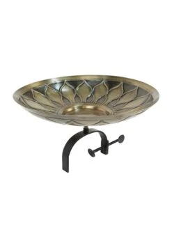 Achla Designs African Daisy Birdbath With Over-the-Rail Bracket -Outdoor Garden Supply Store 8609295 04v
