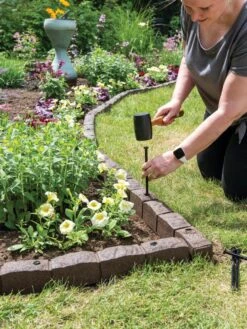 Roman Stone Recycled Rubber Landscape Edging, 4' -Outdoor Garden Supply Store 8609898 019 tif