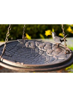 Floral Motif Hanging Birdbath -Outdoor Garden Supply Store 8610562 01v