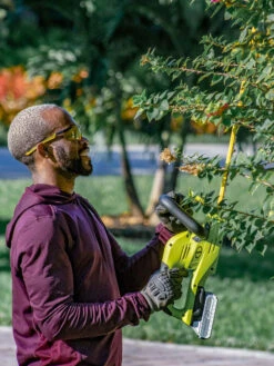 Sun Joe 24V-HT22-LTE 24-Volt ION+ Cordless Hedge Trimmer Kit | 22-Inch | W/ 2.0-Ah Battery And Charger -Outdoor Garden Supply Store 8610657 06v