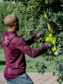 Sun Joe 24V-HT22-LTE 24-Volt ION+ Cordless Hedge Trimmer Kit | 22-Inch | W/ 2.0-Ah Battery And Charger -Outdoor Garden Supply Store 8610657 07v