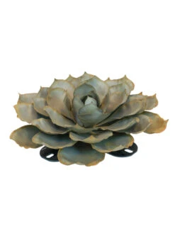 Desert Steel Blue Rose Succulent Sculpture -Outdoor Garden Supply Store 8610764 01v desert steel blue rose succulent large