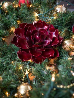 Desert Steel Ruby Rose Succulent Sculpture, Small -Outdoor Garden Supply Store 8610767 02v