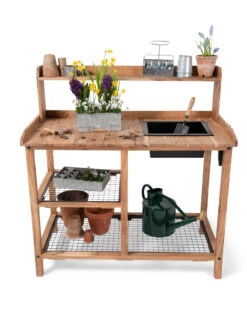 Dynamic Acacia Potting Bench With Soil Reservoir 10 Dynamic Acacia Potting Bench With Soil Reservoir -Outdoor Garden Supply Store 8611009 005