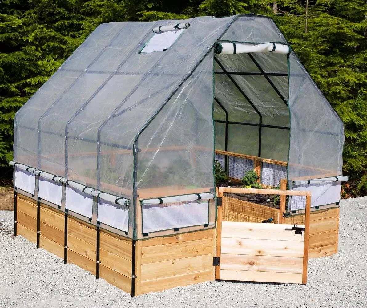 Garden In A Box With Greenhouse, 8' X 8' 1 Garden In A Box With Greenhouse, 8' X 8'