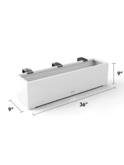 Veradek Metallic Series Railing Planters -Outdoor Garden Supply Store 8611610 28v