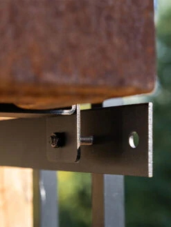 Veradek Metallic Series Corten Steel Railing Planters -Outdoor Garden Supply Store 8611611 02v