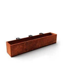 Veradek Metallic Series Corten Steel Railing Planters -Outdoor Garden Supply Store 8611614 04v