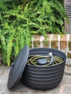 New Release 7 Matte Black Ribbed Hose Pot With Lid