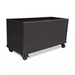 Nice Aluminum Trough Planter With Casters, 19" High -Outdoor Garden Supply Store 8612402 01V jpg