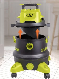 Sun Joe® 8-Gal 1200W 6.5 Pk HP Wet/Dry Shop Vac, HEPA,w/Cleaning Attachments -Outdoor Garden Supply Store 8612522 07v
