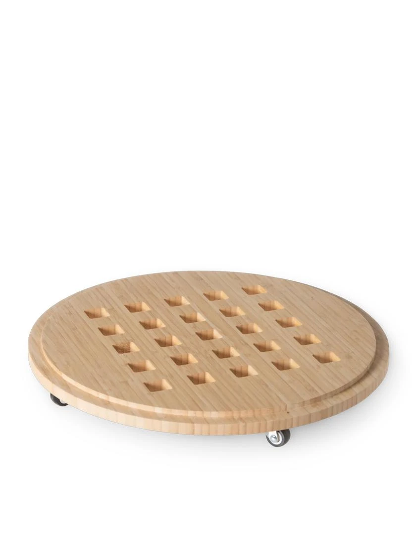 Bamboo Plant Caddy Round, 15.75" 4 Bamboo Plant Caddy Round, 15.75" - Image 4