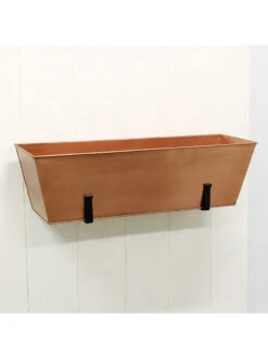 Achla Designs Plain Copper Plated Flower Box, Large -Outdoor Garden Supply Store 8612915 04v