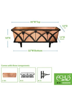 Achla Designs Rockwood Window Box 11 Achla Designs Rockwood Window Box -Outdoor Garden Supply Store 8612918 03v