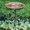 Copper And Twigs Birdbath