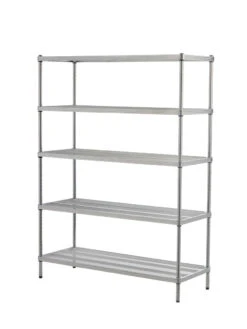 MeshWorks © 5 Tier Plant Shelving -Outdoor Garden Supply Store 8613014 10v meshworks 5 tier plant shelf silver