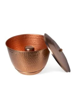 Hammered Copper Hose Pot With Lid -Outdoor Garden Supply Store 8613311 5812
