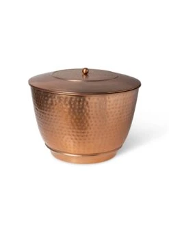 Hammered Copper Hose Pot With Lid -Outdoor Garden Supply Store 8613311 5815