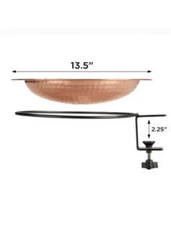 Pure Copper Bird Bath Deck Mount -Outdoor Garden Supply Store 8613381 04v